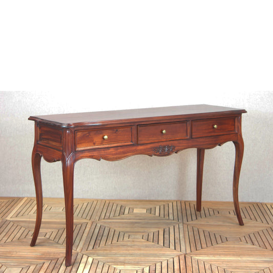 French Provincial 3-Drawer Console Table